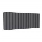 Reina Belva Horizontal Aluminium Designer Radiator, Anthracite, 600mm x 1452mm – Double Panel