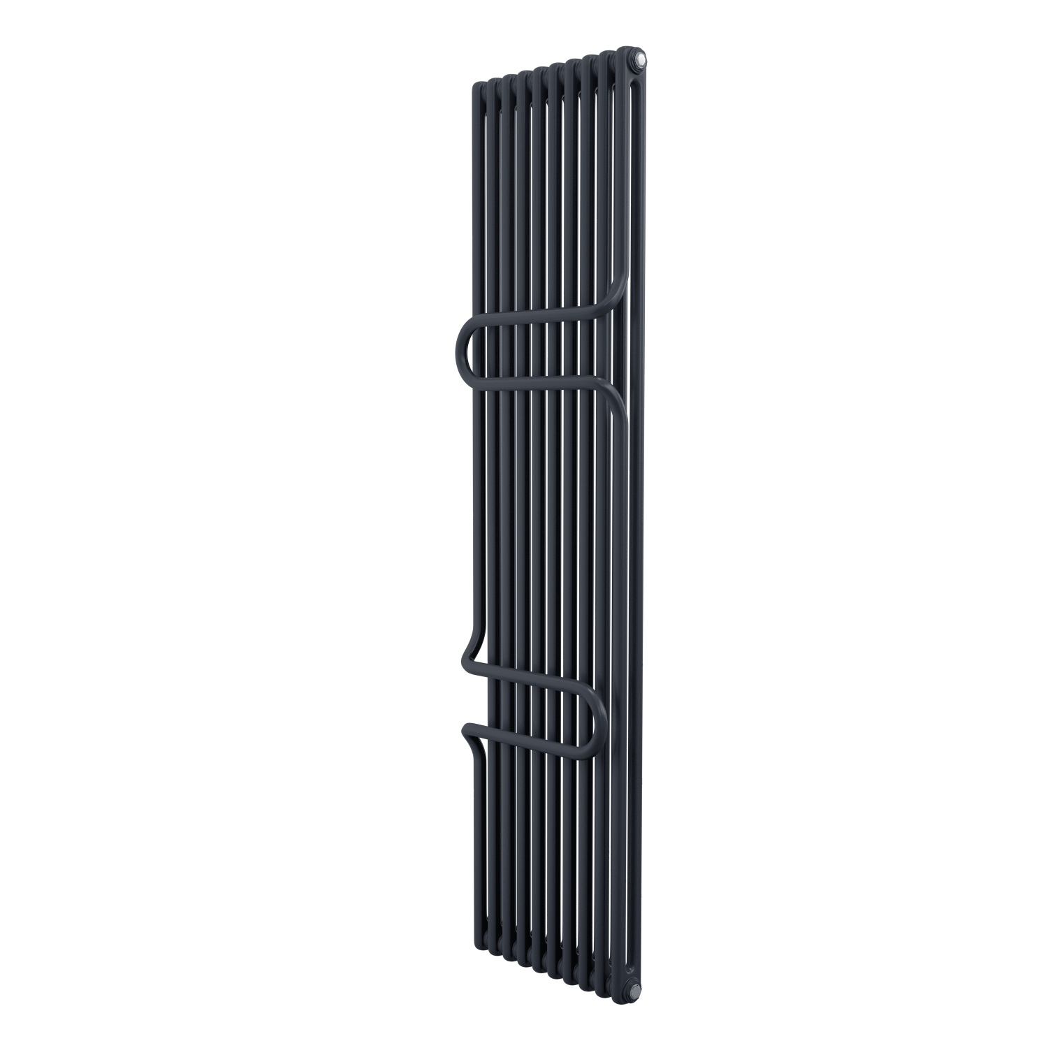 Trade Direct Aspect 2 Column Vertical Radiator, Anthracite, 1800mm x