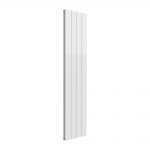 Reina Casina Vertical Aluminium Designer Radiator, White, 1800mm x 375mm – Double Panel
