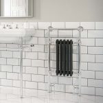 Trade Direct Avon Tradtitional Towel Rail, Chrome/Anthracite, 963x538mm