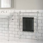Trade Direct Wessex Traditional Towel Rail, Chrome/Anthracite, 963x673mm (Electric)