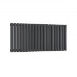 Reina Neval Horizontal Aluminium Designer Radiator, Anthracite, 600mm x 1171mm – Double Panel
