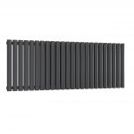 Reina Neval Horizontal Aluminium Designer Radiator, Anthracite, 600mm x 1407mm – Double Panel