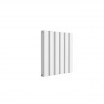 Reina Vicari Horizontal Aluminium Designer Radiator, White, 600mm x 600mm – Double Panel