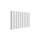 Reina Vicari Horizontal Aluminium Designer Radiator, White, 600mm x 1000mm – Double Panel