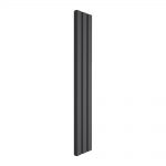 Reina Vicari Vertical Aluminium Designer Radiator, Anthracite, 1800mm x 300mm – Double Panel