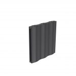 Reina Wave Horizontal Aluminium Designer Radiator, Anthracite, 600mm x 620mm – Double Panel