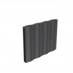 Reina Wave Horizontal Aluminium Designer Radiator, Anthracite, 600mm x 828mm – Double Panel