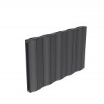 Reina Wave Horizontal Aluminium Designer Radiator, Anthracite, 600mm x 1036mm – Double Panel