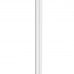 Reina Wave Vertical Aluminium Designer Radiator, White, 1800mm x 204mm