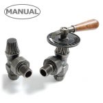 West Manual Valves, Abbey Lever, Pewter Angled – 22mm