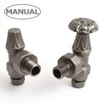 West Manual Valves, Abbey, Pewter Angled – 22mm