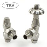 West Thermostatic Valves, Abbey, Satin Nickel Angled – 22mm