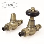 West Thermostatic Valves, Admiral, Antique Brass Straight