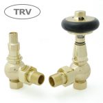 West Thermostatic Valves, Amberley, Polished Brass Angled