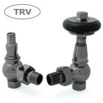 West Thermostatic Valves, Amberley, Black Nickel Angled