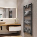 Trade Direct Towel Rail – 22mm, Anthracite Straight, 1400x400mm