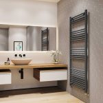 Trade Direct Towel Rail – 22mm, Anthracite Straight, 1600x400mm (Electric)