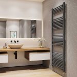 Trade Direct Towel Rail – 22mm, Anthracite Straight, 1800x400mm