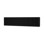 Trade Direct 4 Column Horizontal Radiator, Black, 300mm x 1340mm *Damaged Box