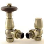 West Thermostatic Valves, Bentley, Antique Brass Angled