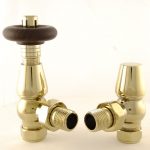 West Thermostatic Valves, Bentley, Polished Brass Angled