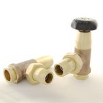 West Manual Valves, 3/4 inch, Black and Brass Angled