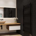 Trade Direct Towel Rail – 22mm, Black Straight, 1400x400mm