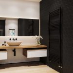 Trade Direct Towel Rail – 22mm, Black Straight, 1600x400mm