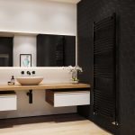Trade Direct Towel Rail – 22mm, Black Curved, 1600x500mm