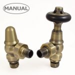 West Manual Valves, Commodore, Antique Brass Angled