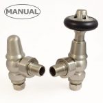 West Manual Valves, Commodore, Satin Nickel Angled