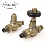 West Manual Valves, Commodore, Antique Brass Straight