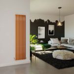 DQ Cove Vertical Designer Radiator, Copper Lacquer, 1800mm x 413mm – Double Panel