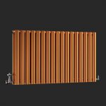 DQ Cove Horizontal Designer Radiator, Copper Lacquer, 600mm x 826mm – Double Panel