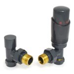West Thermostatic Valves, Delta, Anthracite Angled