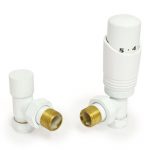 West Thermostatic Valves, Delta, White Angled – 10mm