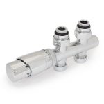 West Thermostatic Valves, Delta, Chrome Twin Straight