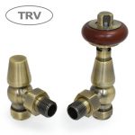 West Thermostatic Valves, Faringdon, Antique Brass Angled