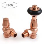 West Thermostatic Valves, Faringdon, Polished Copper Angled