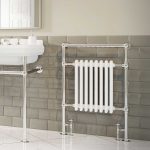 Trade Direct Wessex Traditional Towel Rail, Chrome/White, 963x673mm (Electric)