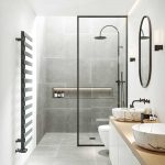 Trade Direct Nevo Offset Towel Rail, Anthracite, 1156x500mm (Electric)