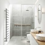 Trade Direct Nevo Offset Towel Rail, Silver, 1156x500mm