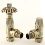 West Thermostatic Valves, Gothic, Antique Brass Angled  – 10mm