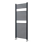 Lazzarini Roma Towel Rail – 25mm, Anthracite Curved, 1230x500mm (Electric)