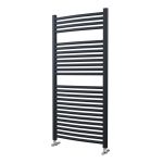 Lazzarini Roma Towel Rail – 25mm, Anthracite Curved, 1230x600mm (Electric)