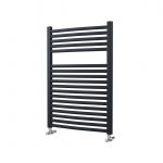 Lazzarini Roma Towel Rail – 25mm, Anthracite Curved, 842x600mm (Electric)
