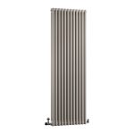 DQ Modus 2 Column Vertical Radiator, Stone Grey, 1800mm x 530mm