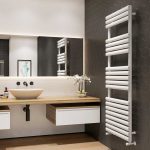 Trade Direct Saturn Bar Towel Rail, White, 1120x500mm