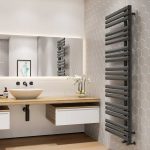 Trade Direct Saturn Triple Towel Rail, Anthracite, 1120x500mm (Electric)